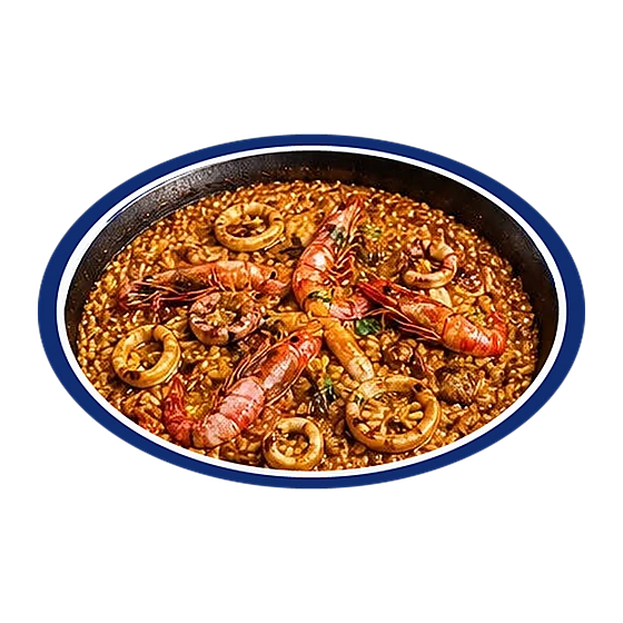 Arroz seco de sepia y gamba roja